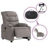 vidaXL Fauteuil de massage inclinable &eacute;lectrique Taupe Tissu