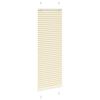 vidaXL Store pliss&eacute; cr&egrave;me 45x150 cm largeur du tissu 44,4 cm polyester
