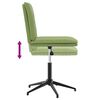 vidaXL Chaises &agrave; manger lot de 4 vert clair velours