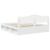 vidaXL Cadre de lit Blanc 200 x 200 cm Bois de pin massif