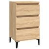 vidaXL Table de chevet ch&ecirc;ne sonoma 40x35x70 cm bois d'ing&eacute;nierie