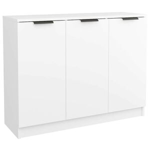 vidaXL Buffet Blanc 90,5x30x70 cm Bois d'ing&eacute;nierie