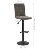 vidaXL Tabouret de bar Gris foncé Velours