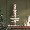 vidaXL Arbre de Noël en bois pour décoration 90 cm bois massif de pin