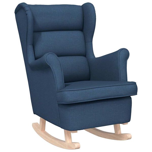 vidaXL Chaise &agrave; bascule bleu 74x90x102 cm tissu