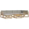 vidaXL Ensemble de canap&eacute;s d'ext&eacute;rieur 7 pc Blanc et gris clair