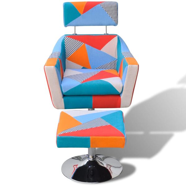 vidaXL Fauteuil TV avec design de patchwork Tissu