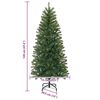 vidaXL Sapin de Noël artificiel Vert 120 cm PVC, PE et acier