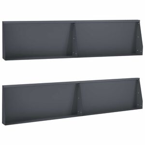vidaXL Mur de sout&egrave;nement 4 pc 100 x 12 x 30 cm Acier Anthracite