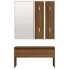 vidaXL Ensemble de meubles de couloir Ch&ecirc;ne marron Bois d'ing&eacute;nierie