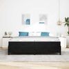 vidaXL Cadre de lit avec matelas Noir 200 x 200 cm tissu
