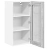 vidaXL Armoire suspendue avec porte 2 pcs Gris Sonoma 40 x 31 x 80 cm