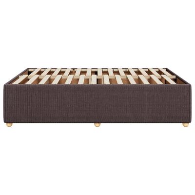 vidaXL Cadre de lit sans matelas marron foncé 140x200 cm tissu