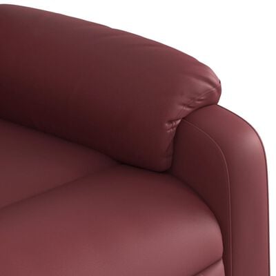 vidaXL Fauteuil de massage inclinable électrique rouge bordeaux