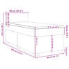 vidaXL Sommier &agrave; lattes de lit avec matelas Rose 90x200 cm Velours