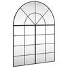 vidaXL Miroir mural noir 100x130 cm arche fer