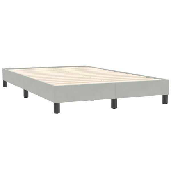 vidaXL Sommier &agrave; lattes de lit sans matelas gris clair 120x210 cm