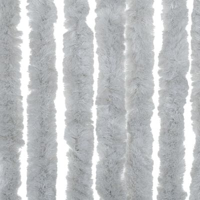 vidaXL Rideau anti-mouches gris 100x220 cm chenille
