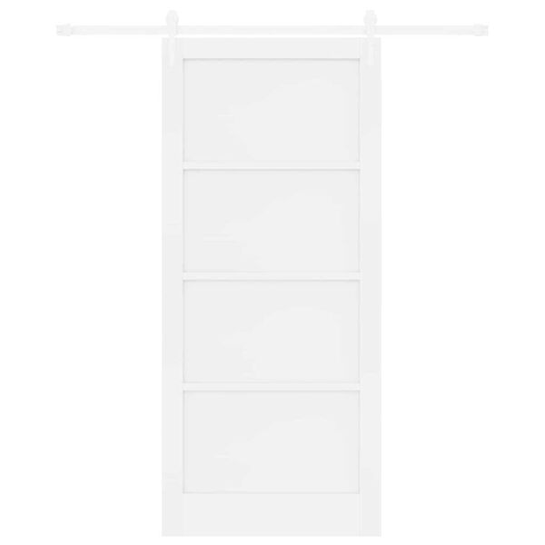 vidaXL Porte coulissante ORKDAL Blanc 93 x 211 cm Pin massif