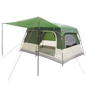 vidaXL Tente familiale 8 personne Vert Polyester