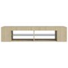 vidaXL Meuble TV avec lumières LED chêne sonoma 135x39x30 cm