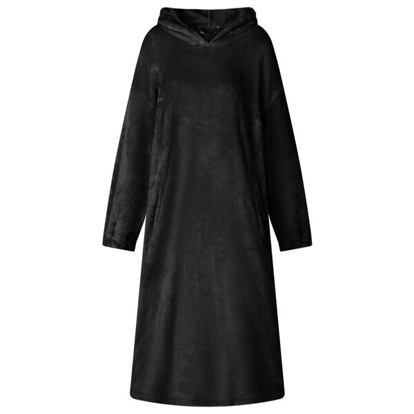vidaXL Sweat &agrave; capuche couverture Noir m Flanelle