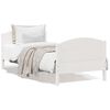 vidaXL Cadre de lit sans matelas blanc 75x190 cm bois de pin massif