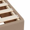 vidaXL Sommier &agrave; lattes de lit matelas cappuccino 120x190cm similicuir