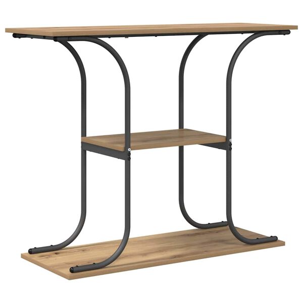 vidaXL Table console avec &eacute;tag&egrave;re Ch&ecirc;ne artisanal 101 x 35 x 80,5 cm