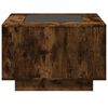 vidaXL Table basse avec LED ch&ecirc;ne fum&eacute; 60x60x40 cm bois d'ing&eacute;nierie
