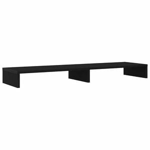 vidaXL Support pour &eacute;cran en ch&ecirc;ne noir 100 x 27 x 10 cm bois composite