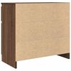 vidaXL Buffet avec tiroir ch&ecirc;ne brun 71x35x65 cm bois d'ing&eacute;nierie