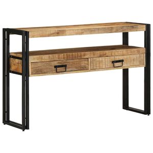 vidaXL Table console Marron 120 x 33 x 75 cm Bois de mangue massif