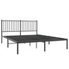 vidaXL Cadre de lit m&eacute;tal sans matelas et t&ecirc;te de lit noir 160x200 cm