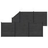 vidaXL Ensemble de Cl&ocirc;ture 6 pc 965 x 186 cm WPC et Aluminium Noir