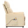 vidaXL Fauteuil de massage Cr&egrave;me Tissu