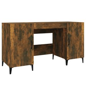 vidaXL Bureau Ch&ecirc;ne fum&eacute; 140x50x75 cm Bois d'ing&eacute;nierie