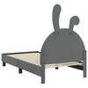vidaXL Cadre de lit pour enfants avec t&ecirc;te de lit Gris clair PU