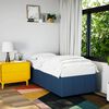 vidaXL Cadre de lit sans matelas bleu 90x190 cm tissu