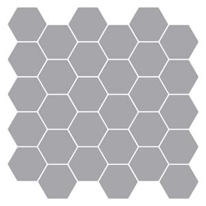 vidaXL Carreau hexagonal 50 pcs Gris 30 x 30 cm Polyur&eacute;thane et PET