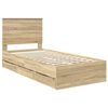 vidaXL Cadre de lit Ch&ecirc;ne Sonoma 90 x 190 cm Bois Ing&eacute;nierie