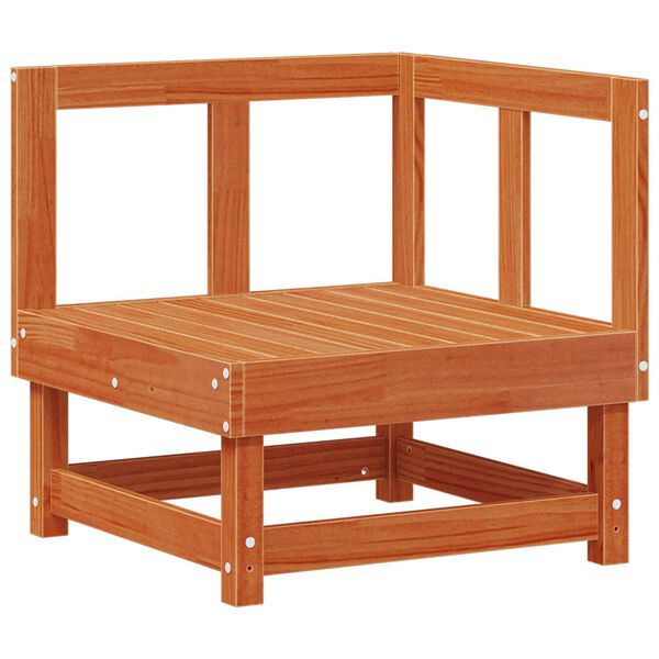 Unit&eacute; de canap&eacute; sectionnel Brun Cir&eacute; 183 x 61 x 62 cm Pin massif