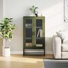 vidaXL Buffet haut vert olive 68x39x123 cm acier