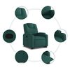 vidaXL Fauteuil inclinable vert fonc&eacute; tissu
