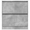 vidaXL Armoire &agrave; chaussures gris b&eacute;ton 80x21x87,5 cm bois d'ing&eacute;nierie