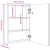 vidaXL Armoire de salle de bain &agrave; miroir LED Blanc brillant 50x13x70cm