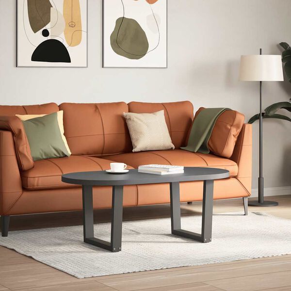 vidaXL Pieds de table basse en forme de V, 2 pi&egrave;ces, anthracite, 60 x (42-43,3) cm, acier