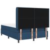 vidaXL Lit &agrave; ressort LED avec matelas Bleu 140 x 200 cm tissu