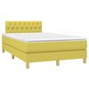 vidaXL Sommier &agrave; lattes de lit avec matelas LED Vert 120x200 cm Tissu
