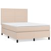 vidaXL Sommier &agrave; lattes de lit avec matelas Cappuccino 140x200 cm